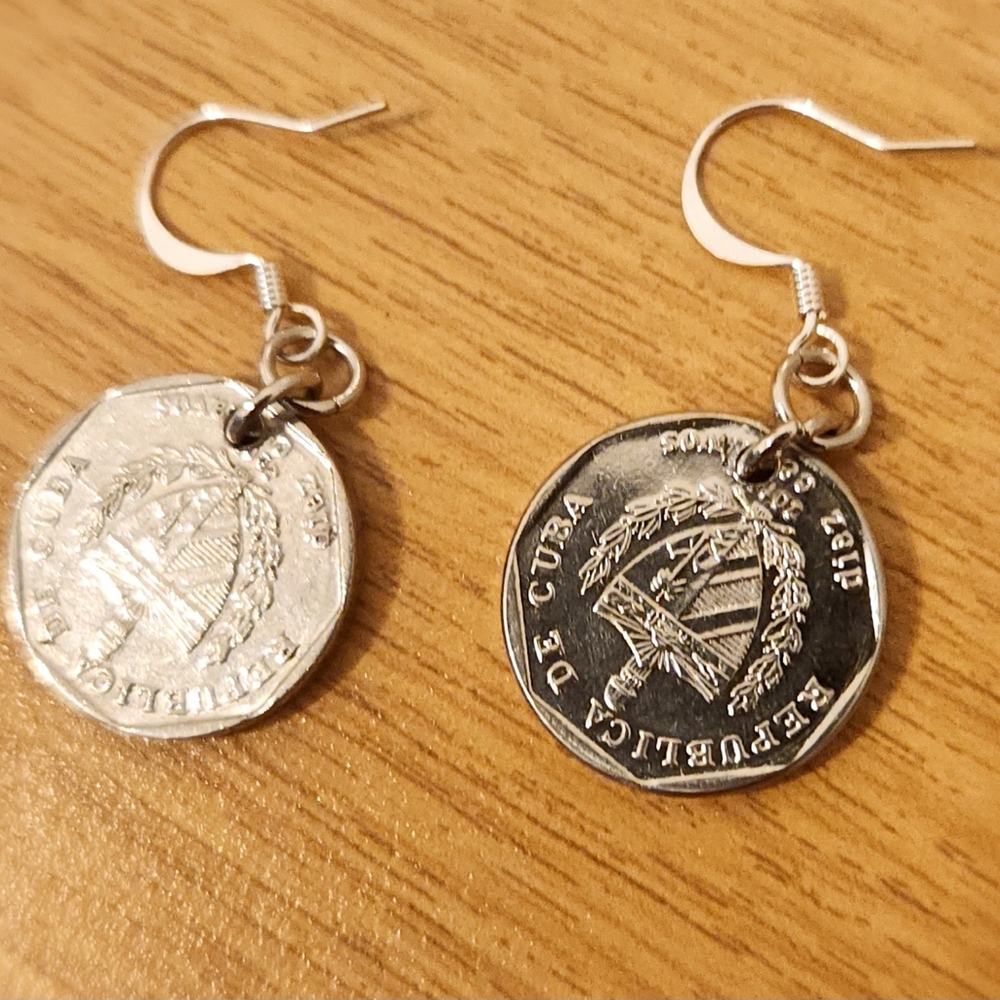Cuban Coin Earrings
